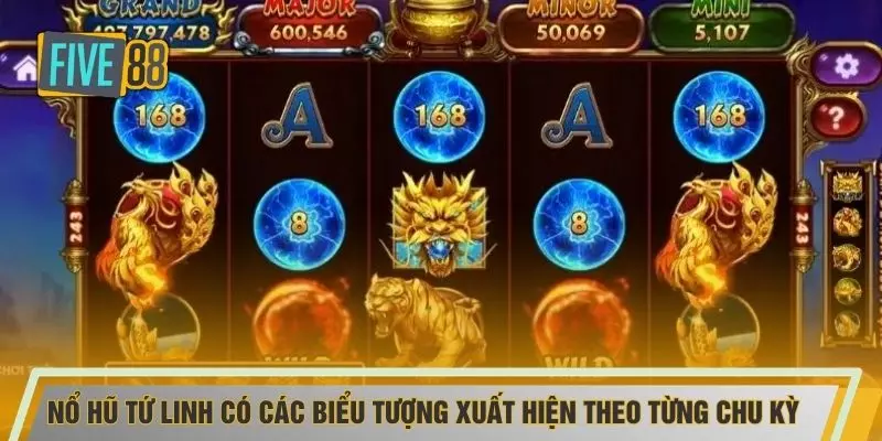 Nổ hũ tứ linh có các biểu tượng xuất hiện theo từng chu kỳ